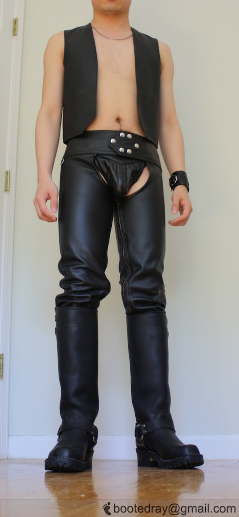 me in leather chaps
