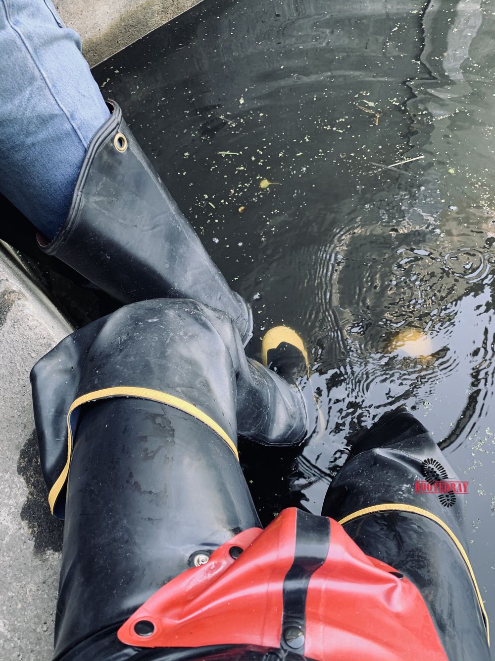 Mudding in Rubber Waders - BootedRAY